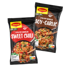 Maggi roerbaknoodles of saucy noodles